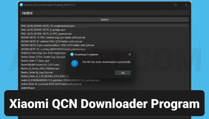 Xiaomi QCN Downloader Program